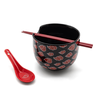 naruto-shippuden-akatsuki-ramen-bowl-with-chopsticks-and-spoon image number 0