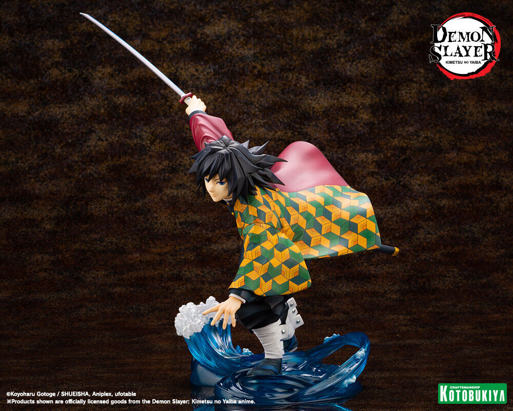 demon-slayer-kimetsu-no-yaiba-giyu-tomioka-18-scale-artfx-j-figure-rerun image number 2