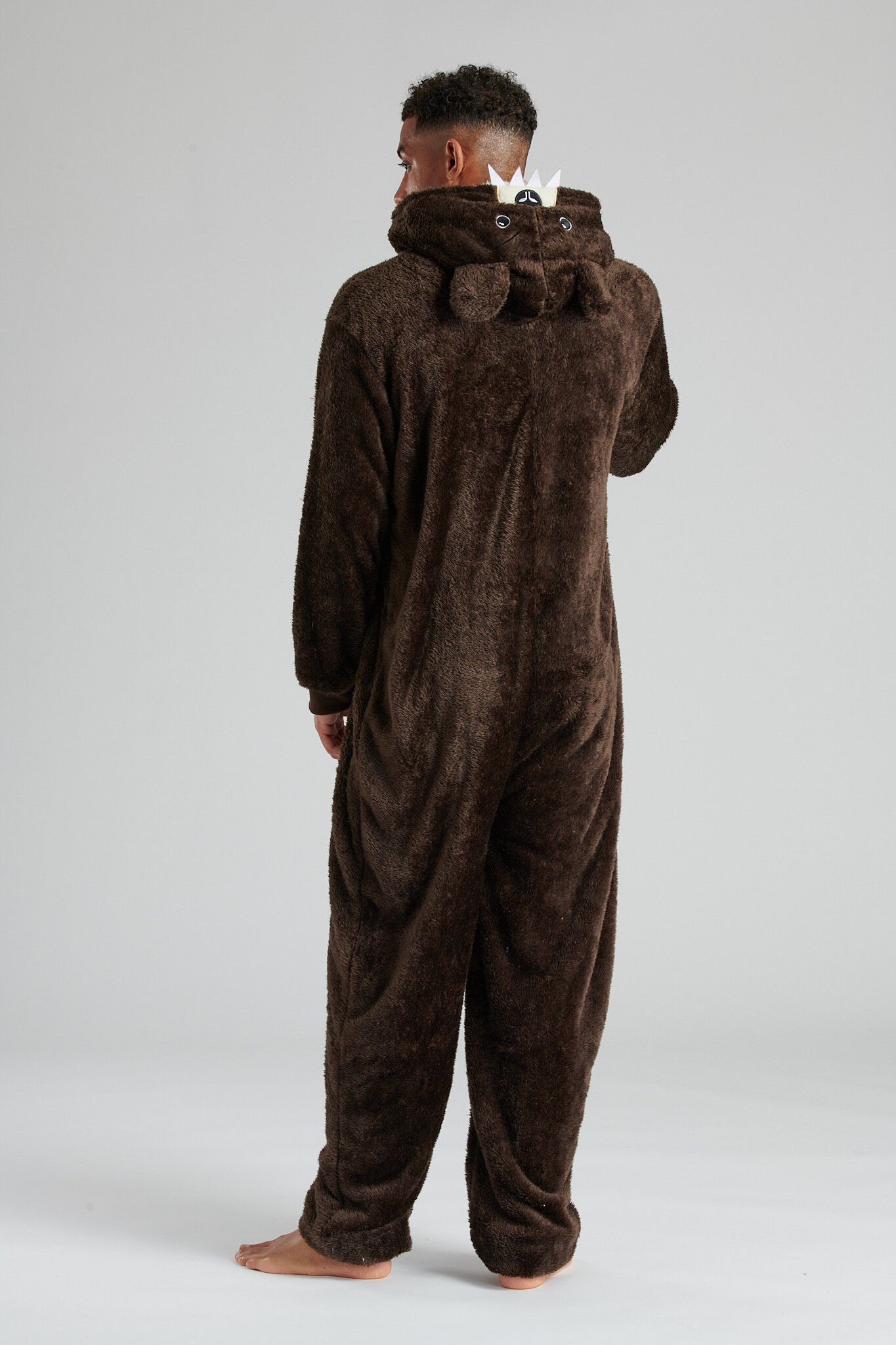 Brown Bear Luxury Fleece Onesie image number 5