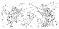 Pop Manga Dragons and Other Magically Mythical Creatures Coloring Book image number 2