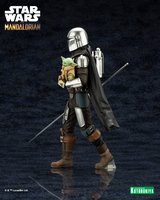Star Wars The Mandalorian - The Mandalorian & Grogu with Beskar Staff 1/10 Scale ARTFX+ Figure image number 2