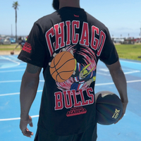 My Hero Academia – My Hero Academia x NBA Chicago Bulls x Hyperfly All Might SS T-shirt image number 6