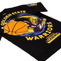 My Hero Academia - Hyperfly x MHA x NBA Golden State Warriors All Might SS T-shirt image number 3
