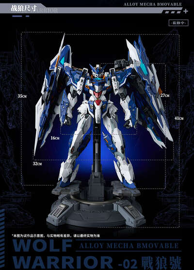 Original Character - Wolf Warrior Mega Mode 1/72 Scale Alloy Action Figure (Crystal Envoy Ver.)
