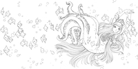 Pop Manga Mermaids and Other Sea Creatures A Coloring Book image number 2