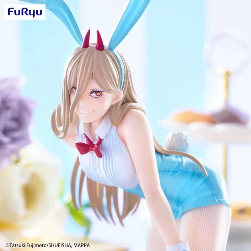 chainsaw-man-figurine-bicute-bunnies-power-light-blue-color-ver-furyu image number 1