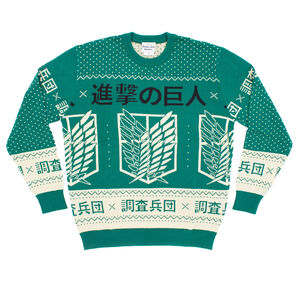 Attack on Titan - Scout Regiment Kanji Holiday Sweater - Crunchyroll Exclusive!