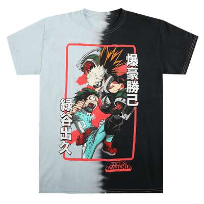My Hero Academia - Deku Bakugo Fight Split T-shirt - Crunchyroll Exclusive