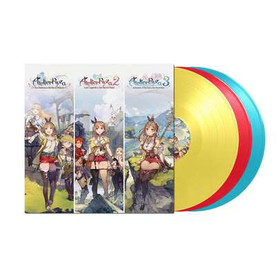 Atelier Ryza Trilogy - Original Soundtrack Vinyl - Opaque Lemon, Red and Light Blue Variant