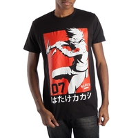 Naruto - Kakashi Red Background Mens Short Sleeves Tee image number 0