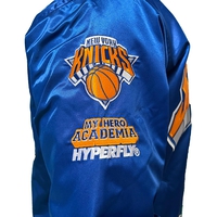 My Hero Academia x Hyperfly x NBA - All Might New York Knicks Satin Jacket image number 6
