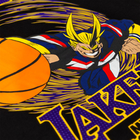 My Hero Academia - Hyperfly x MHA x NBA Los Angeles Lakers All Might SS T-shirt image number 5