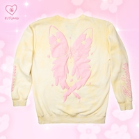 CR Loves Cardcaptor Sakura: Clear Card - Yellow Tie Dye Cardcaptor Wings Crew Sweatshirt image number 0