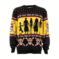 One Piece - Straw Hat Crew Silhouette Holiday Sweater image number 0