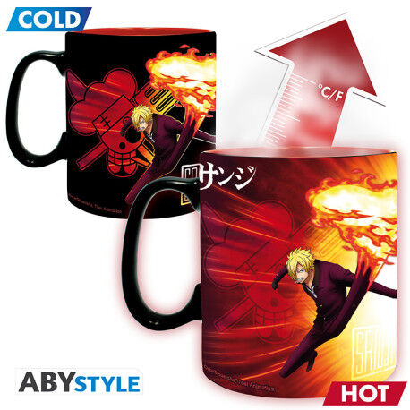 ONE PIECE - Heat Change Mug - 460 ml - Zoro & Sanji - cardboard box image number 1