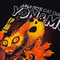 Junji Ito - Evil Cat Yon & Mu Poster Short Sleeve T-Shirt image number 2