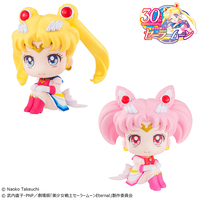 Pretty Guardian Sailor Moon - Super Sailor Moon & Super Chibi Moon Lookup Series Figure Set with Gift image number 5