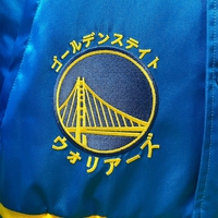 My Hero Academia x Hyperfly x NBA - All Might Golden State Warriors Satin Jacket image number 2