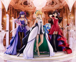 Fate/Stay Night - Saber, Rin Tohsaka, and Sakura Matou  1/7-Scale Figures in Premium Box (15th Celebration Dress Ver.)