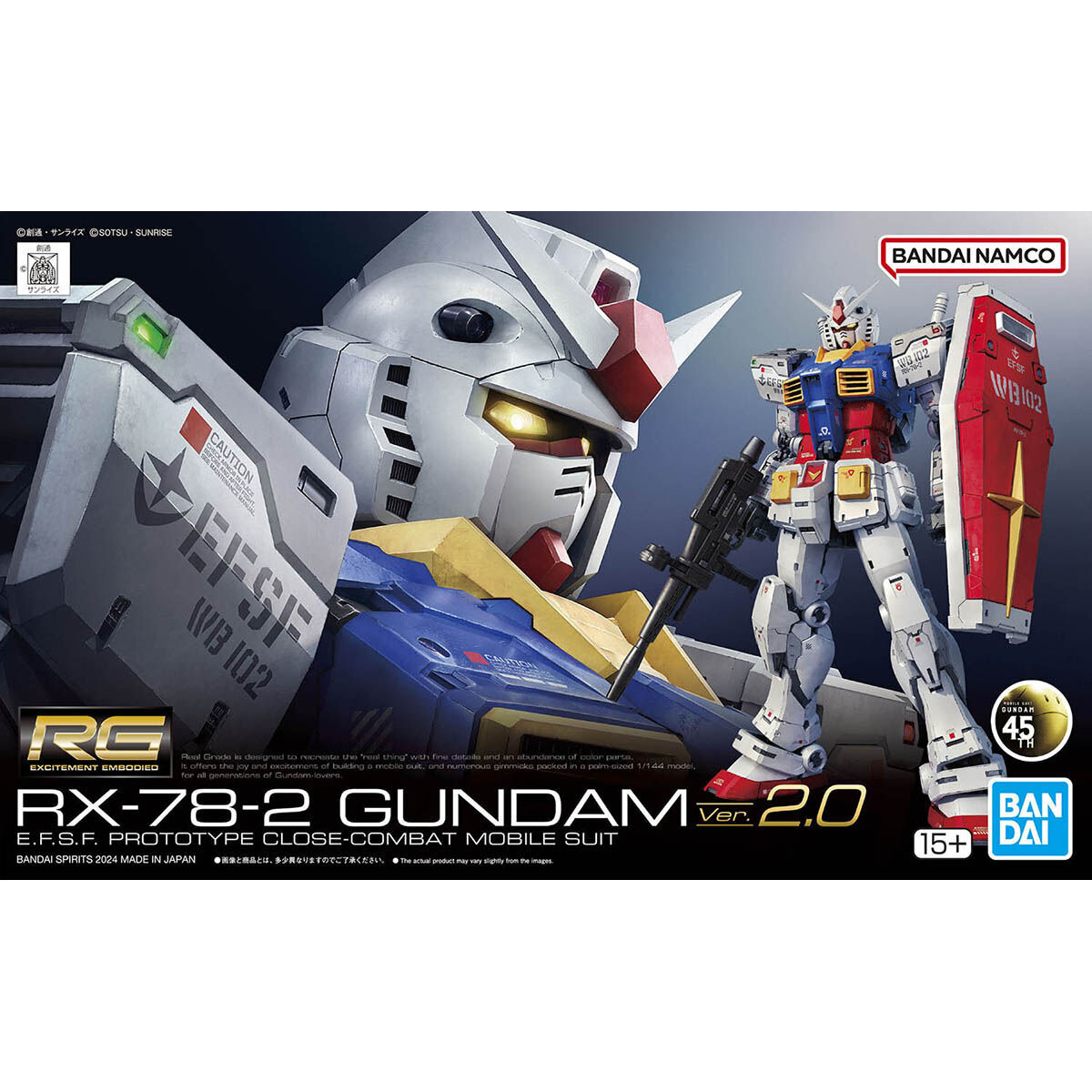 mobile-suit-gundam-rx-78-2-gundam-ver20-rg-1144-scale-model-kit image number 4