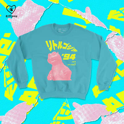 CR Loves Godzilla III - Little Godzilla Crew Sweatshirt