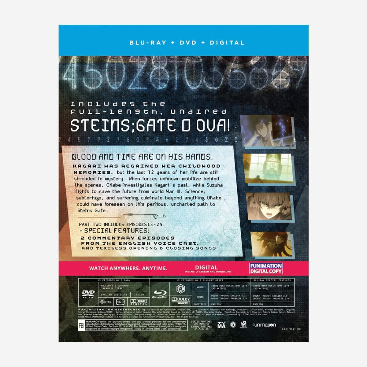 Steins;Gate 0 - Part 2 Blu-ray + DVD | Crunchyroll Store