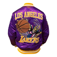 My Hero Academia x Hyperfly x NBA - All Might Los Angeles Satin Jacket image number 5