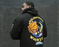My Hero Academia x Hyperfly x NBA - Golden State Warriors All Might Hoodie image number 7