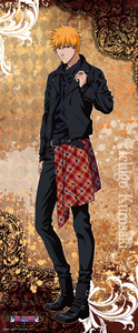 BLEACH - Ichigo Kurosaki Black & Rock Life-Sized Fabric Poster