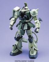 mobile-suit-gundam-ms-06f-zaku-ii-pg-160-scale-model-kit image number 2