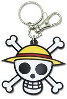 One Piece - Straw Hat Pirates Jolly Roger PVC Keychain image number 0