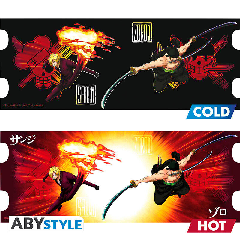 ONE PIECE - Heat Change Mug - 460 ml - Zoro & Sanji - cardboard box image number 2