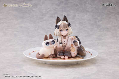 Tea Time Cats - Siamese Cat Azuki-san Figure (Friendship Collaboration Exclusive Set Ver.)