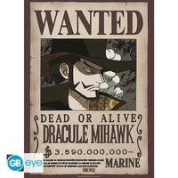 one-piece-poster-wanted-mihawk-wano-52x38cm image number 0