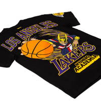 My Hero Academia - Hyperfly x MHA x NBA Los Angeles Lakers All Might SS T-shirt image number 3