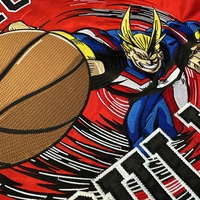 My Hero Academia x Hyperfly x NBA - All Might Chicago Bulls Satin Jacket image number 7