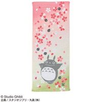My Neighbor Totoro - Totoro Sakura Pink and Green Hand Towel image number 0