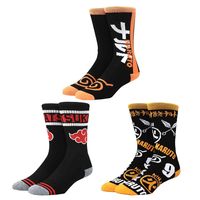 Naruto Shippuden - Naruto Akatsuki Crew Socks 3 Pair image number 0