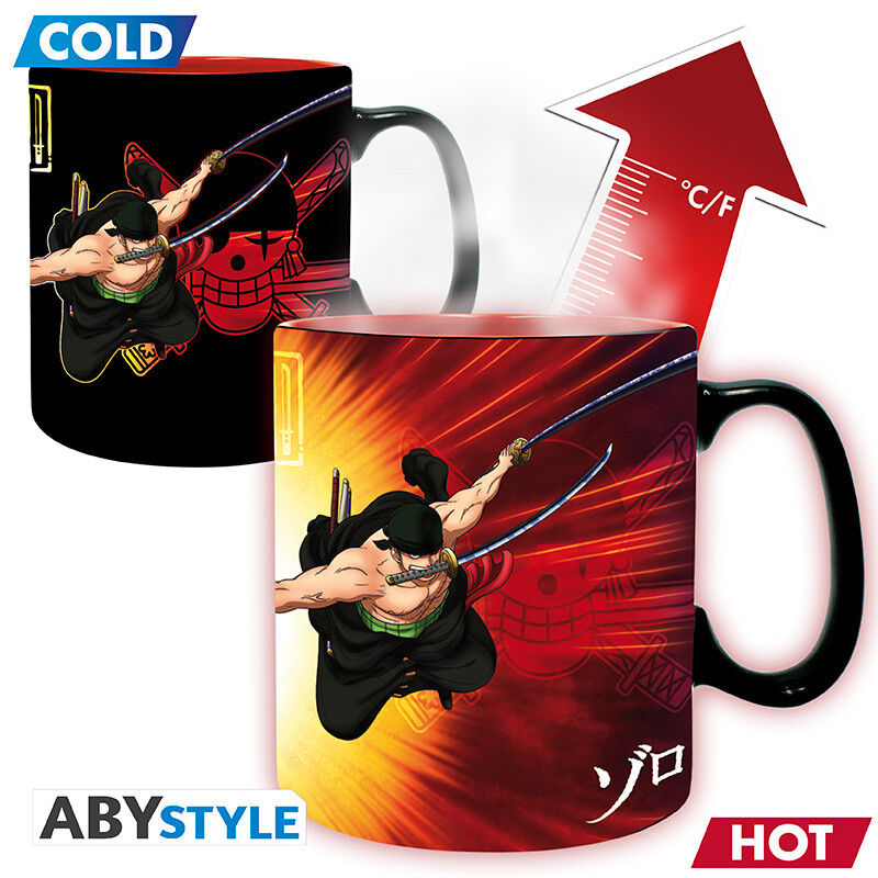 ONE PIECE - Heat Change Mug - 460 ml - Zoro & Sanji - cardboard box image number 0
