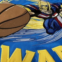 My Hero Academia x Hyperfly x NBA - All Might Golden State Warriors Satin Jacket image number 8