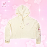 CR Loves Cardcaptor Sakura: Clear Card - Embroidered Blossoms Cropped Hoodie image number 0