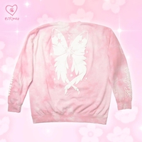 CR Loves Cardcaptor Sakura: Clear Card - Pink Tie Dye Cardcaptor Wings Crew Sweatshirt image number 0