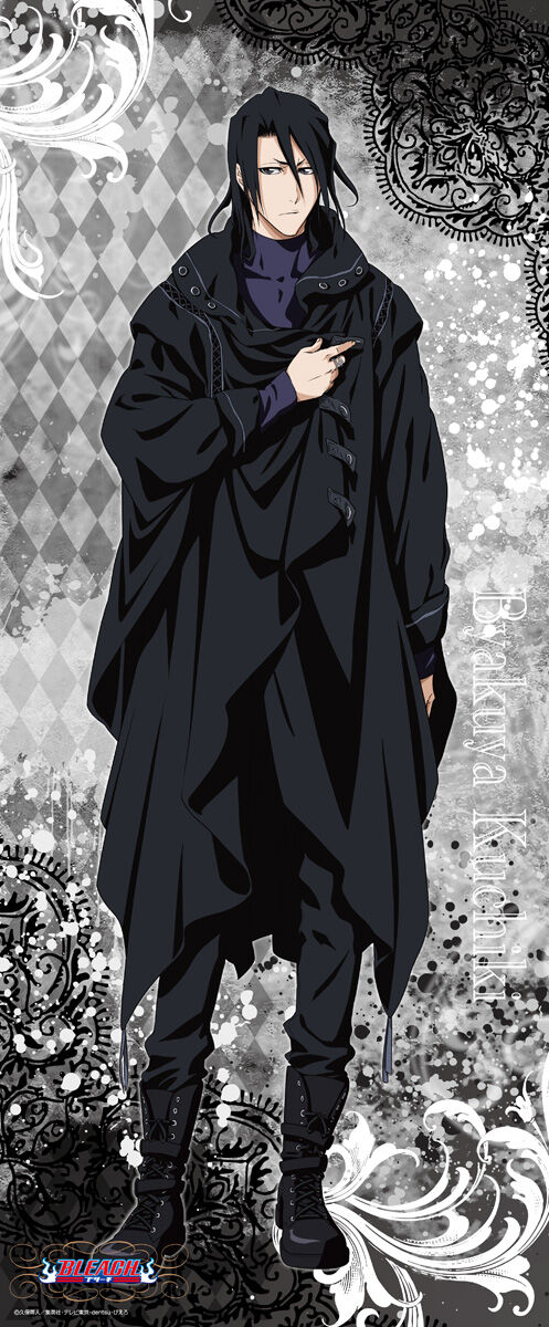 Byakuya Kuchiki Bleach Black & Rock Life-Sized Fabric Poster