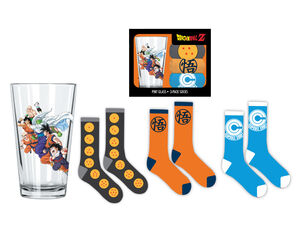 Dragon Ball Z - Pint Glass and Sock Set Holiday Bundle