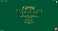 mobile-suit-gundam-ms-06f-zaku-ii-pg-160-scale-model-kit image number 7