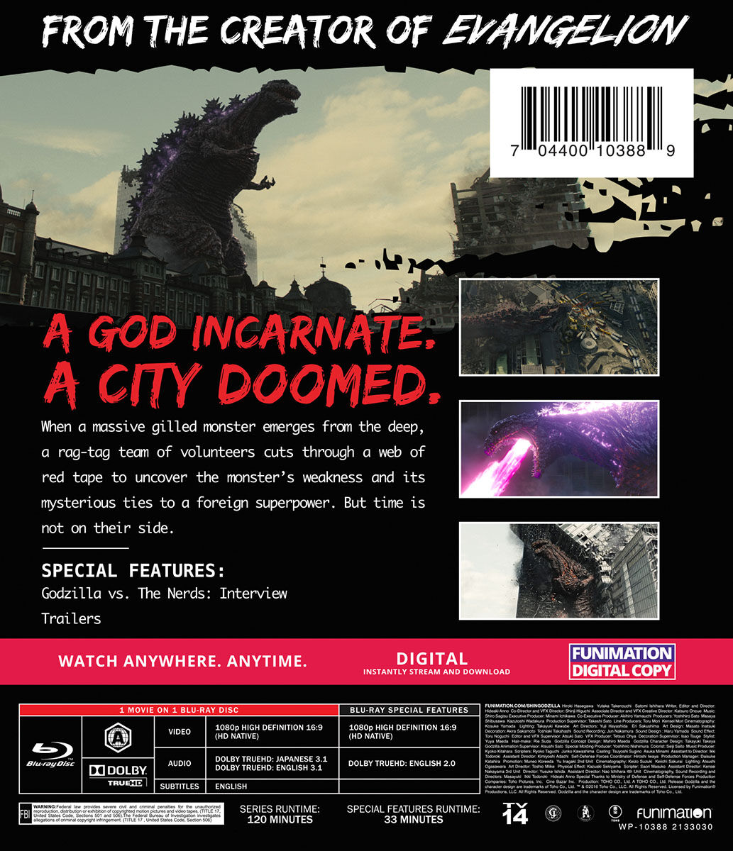 Shin Godzilla - Movie - Blu-ray | Crunchyroll Store