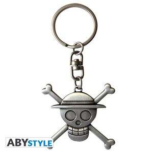 Monkey D Luffy Jolly Roger One Piece Metal Keychain