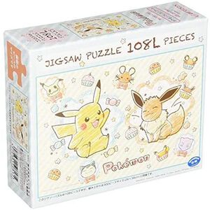 Pokemon - Pikauchi and Eevee Crayon Art 108 Piece Jigsaw Puzzle