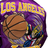 My Hero Academia x Hyperfly x NBA - All Might Los Angeles Satin Jacket image number 6