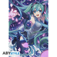 Hatsune Miku with Petals Vocaloid 1000 Piece Jigsaw Puzzle image number 1